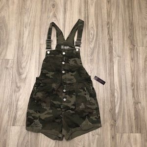 Camo Overall Shorts